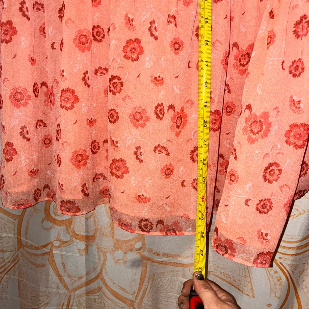 Lucky Brand Coral Floral Blouse - Picture 5 of 5